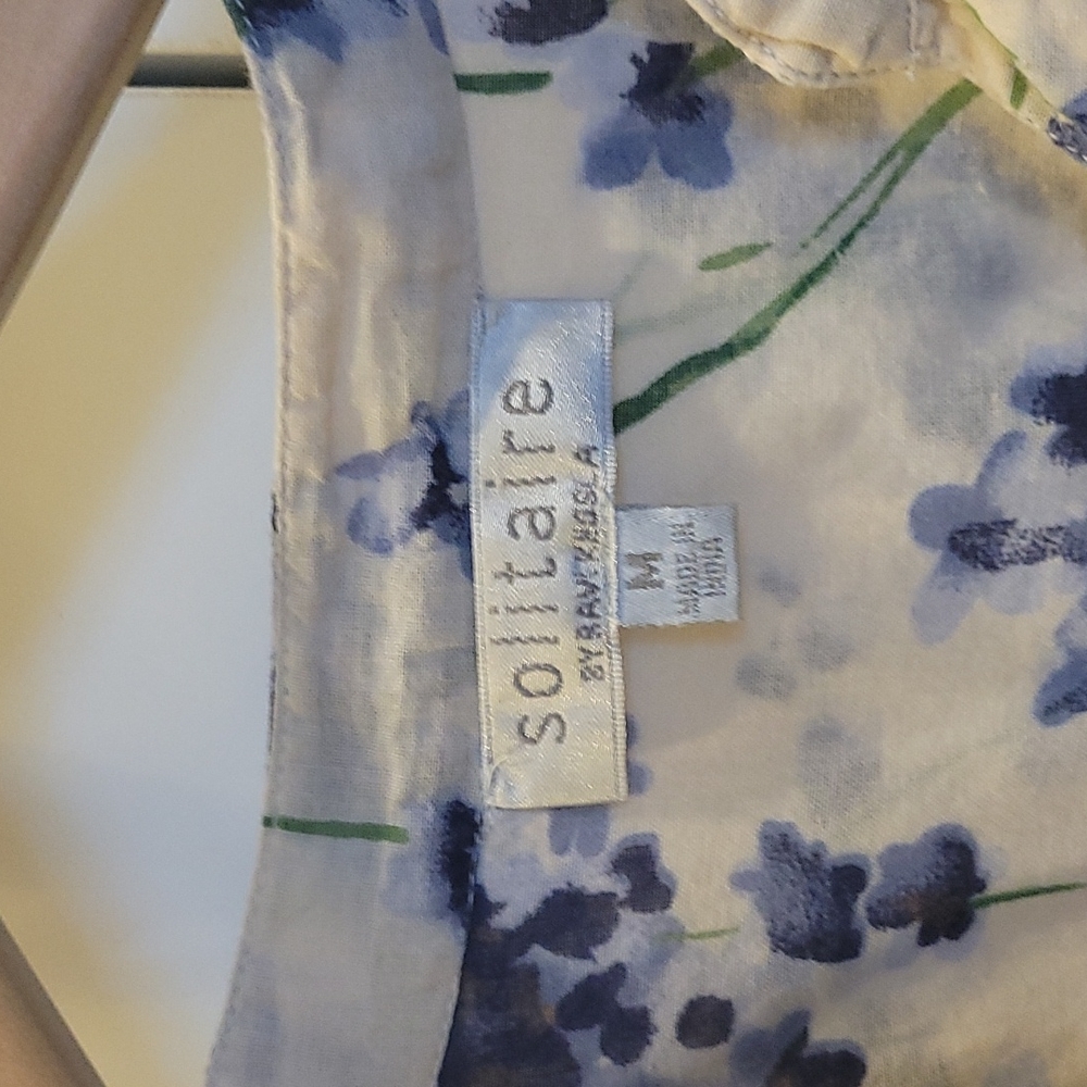 Solitaire By Ravi Button Down Boho Top - image 5